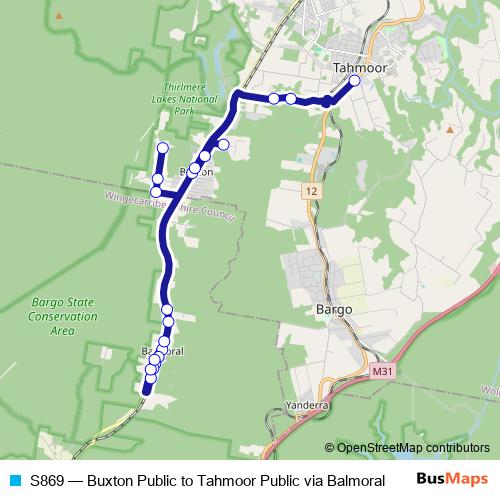 S869 bus Line Map