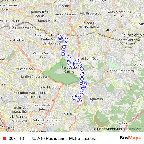3031-10 bus Line Map