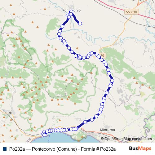 Po232a bus Line Map