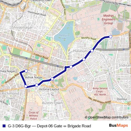 G-3 D6G-Bgr bus Line Map