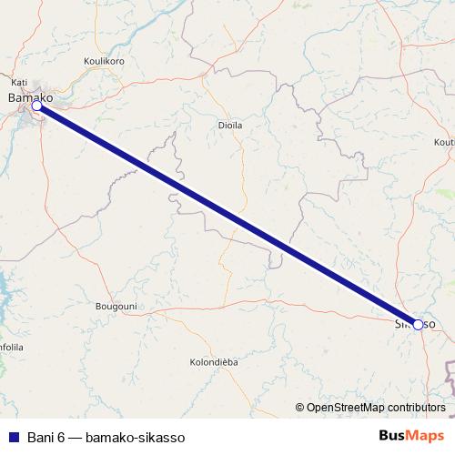 Bani 6 bus Line Map