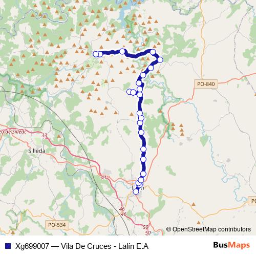 Xg699007 bus Line Map