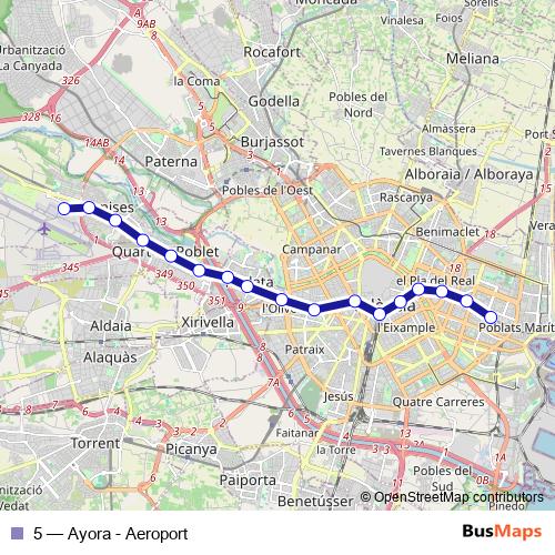 5 metro Line Map