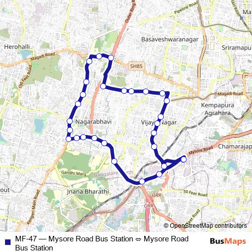 MF-47 bus Line Map