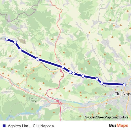 Aghireş Hm. - Cluj Napoca bus Line Map