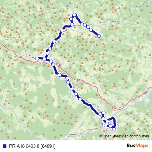 PR A18 0403 8 (64891) bus Line Map