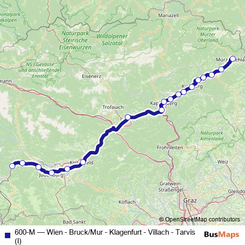 600-M rail Line Map