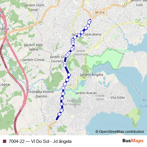 7004-22 bus Line Map