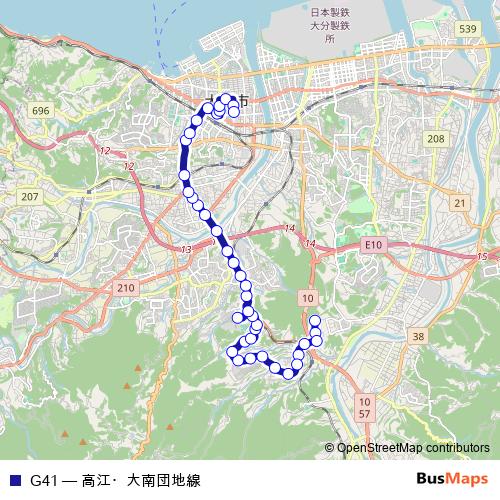 G41 bus Line Map