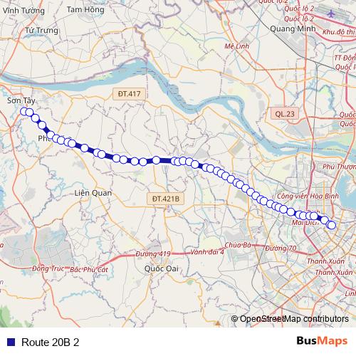 Route 20B 2 bus Line Map