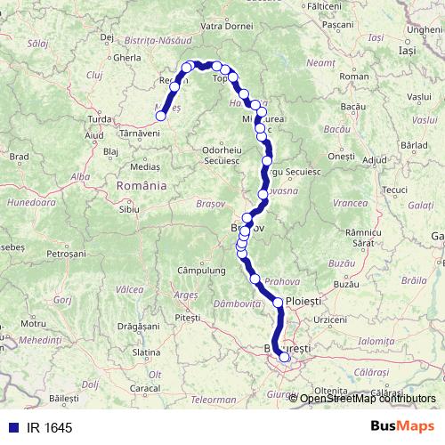 IR 1645 rail Line Map
