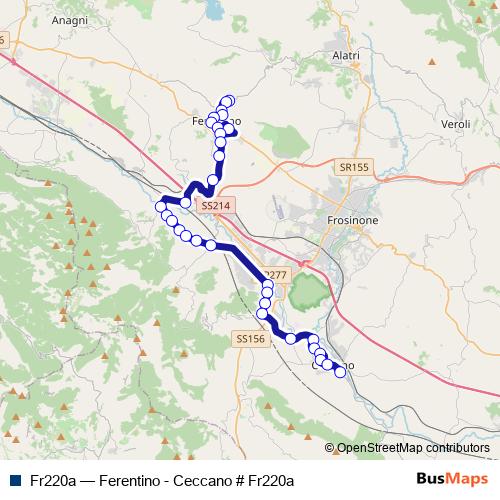 Fr220a bus Line Map