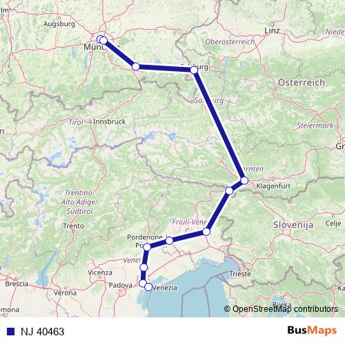 NJ 40463 rail Line Map