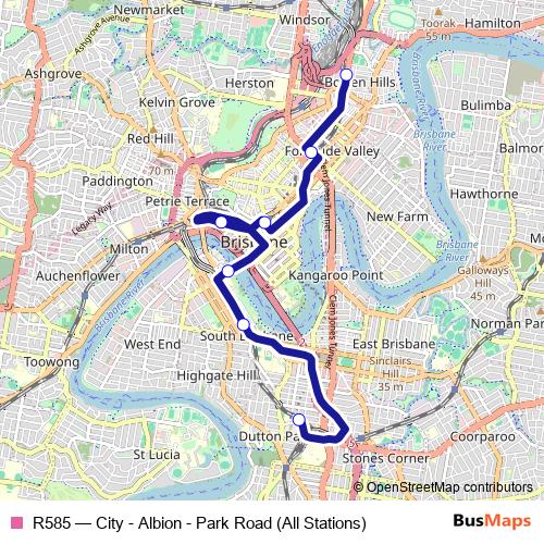 R585 bus Line Map