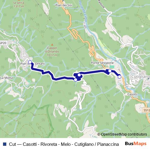 Cut bus Line Map