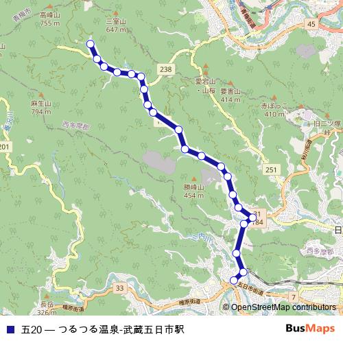 五20 bus Line Map