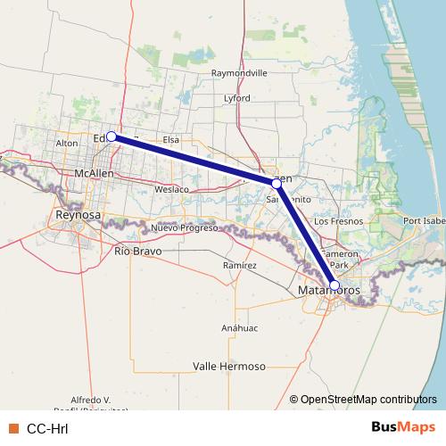 CC-Hrl bus Line Map