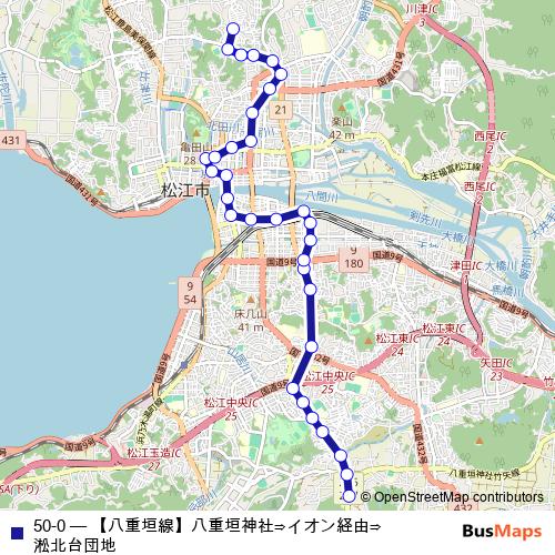 50-0 bus Line Map