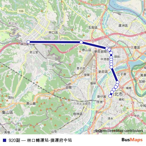 920副 bus Line Map