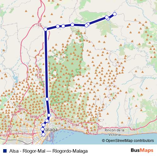 Alsa - Riogor-Mal bus Line Map