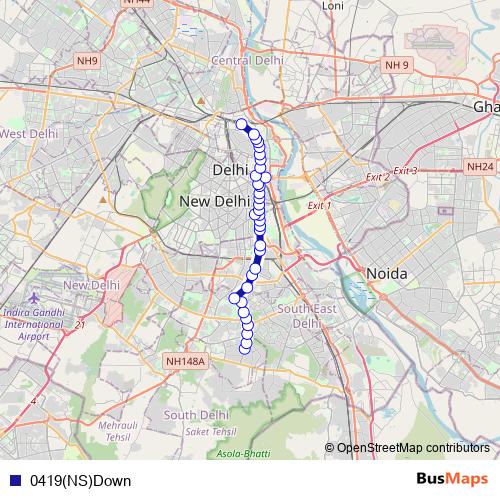 0419(NS)Down bus Line Map