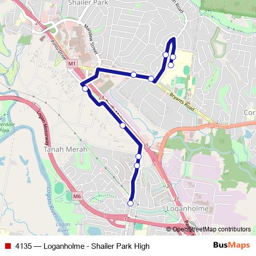 4135 bus Line Map