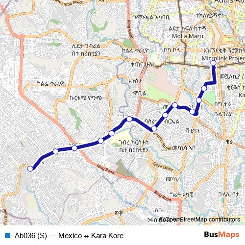 Ab036 (S) bus Line Map