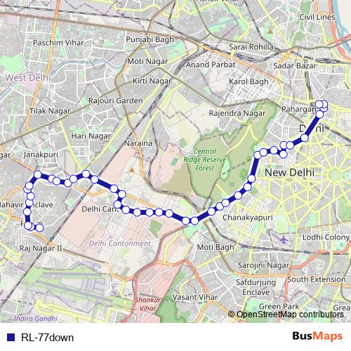 RL-77down bus Line Map