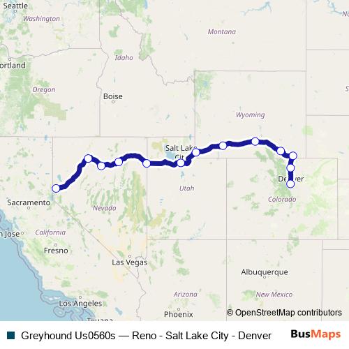 Greyhound Us0560s bus Line Map