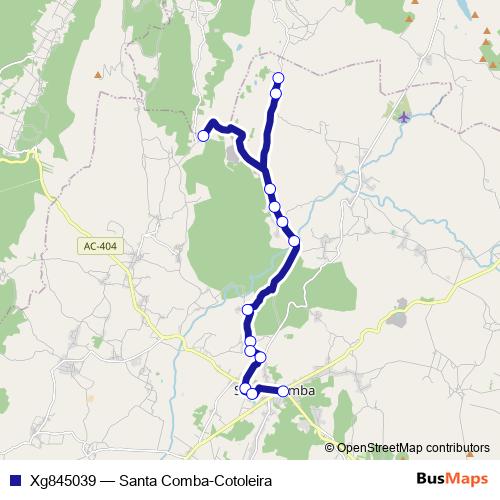 Xg845039 bus Line Map