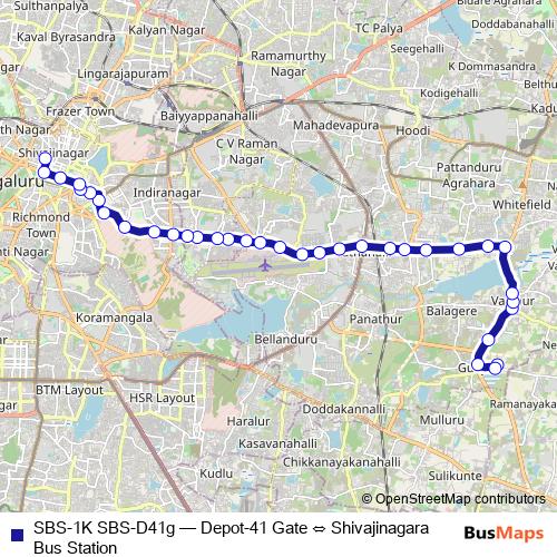 SBS-1K SBS-D41g bus Line Map