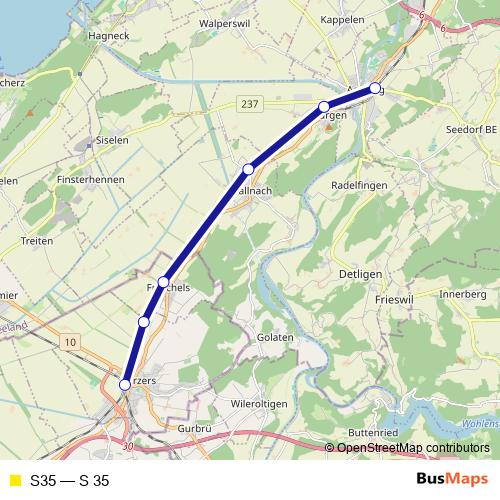 S35 rail Line Map