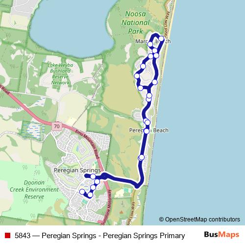 5843 bus Line Map
