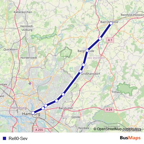 Re80-Sev bus Line Map