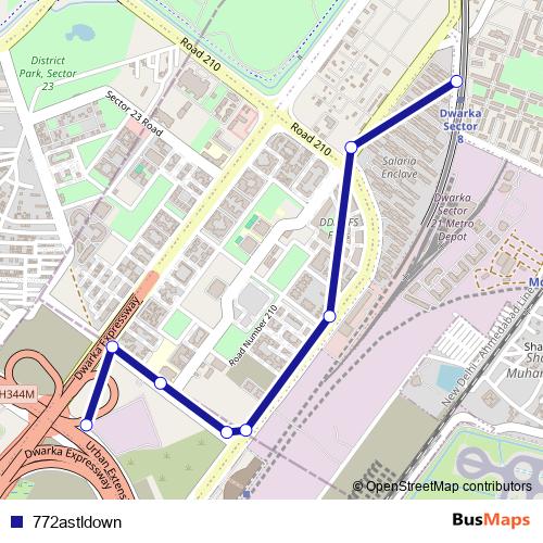 772astldown bus Line Map