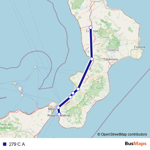 279 C A bus Line Map