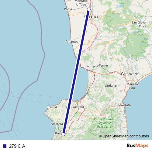 279 C A bus Line Map