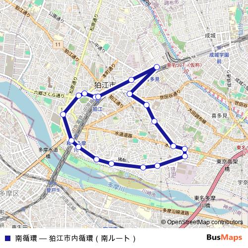 南循環 bus Line Map