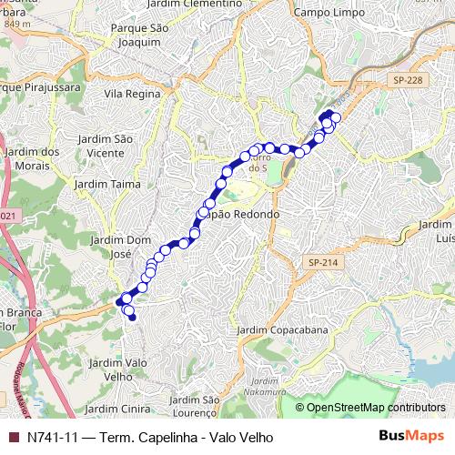 N741-11 bus Line Map