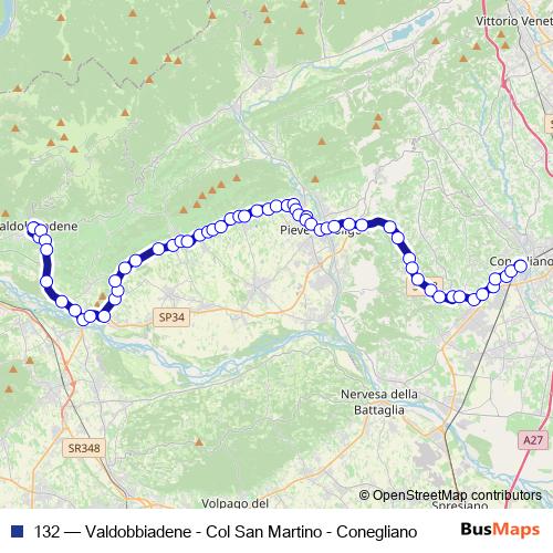 132 bus Line Map