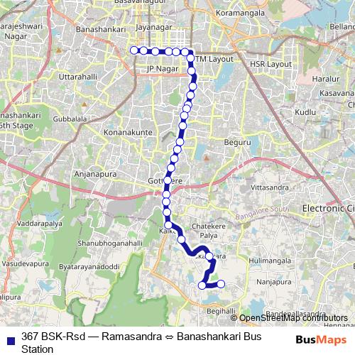 367 BSK-Rsd bus Line Map