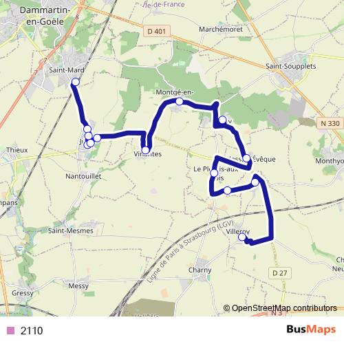 2110 bus Line Map