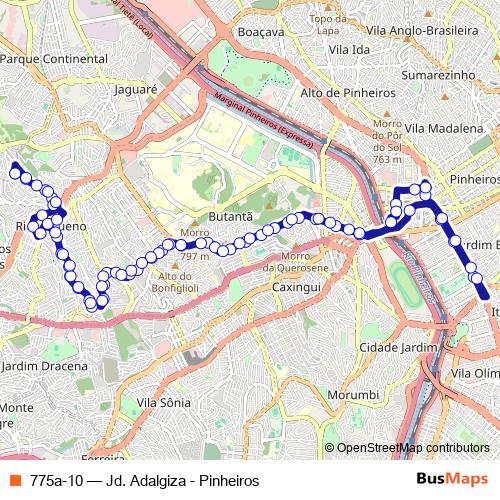 775a-10 bus Line Map
