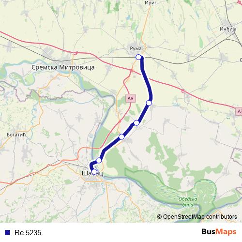Re 5235 rail Line Map