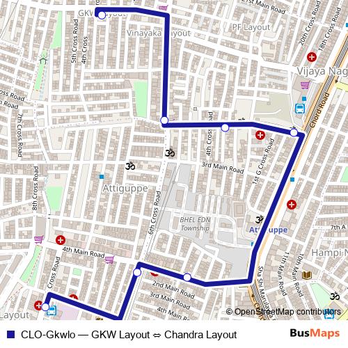 CLO-Gkwlo bus Line Map