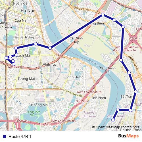 Route 47B 1 bus Line Map