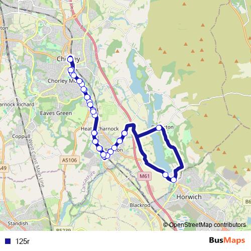 125r bus Line Map