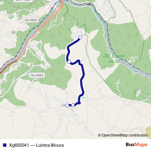 Xg605041 bus Line Map