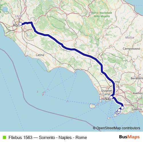 Flixbus 1563 bus Line Map