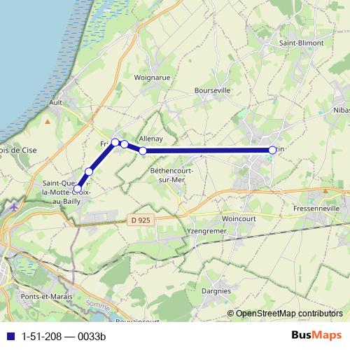 1-51-208 bus Line Map